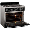 Cuisinière à gaz Classic Rétro avec four à convection, 36 po, 5,2 pi3, vert pale