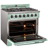 Unique 36' Classic Retro Summer Mint Green Range with FR Triple Crown Burner