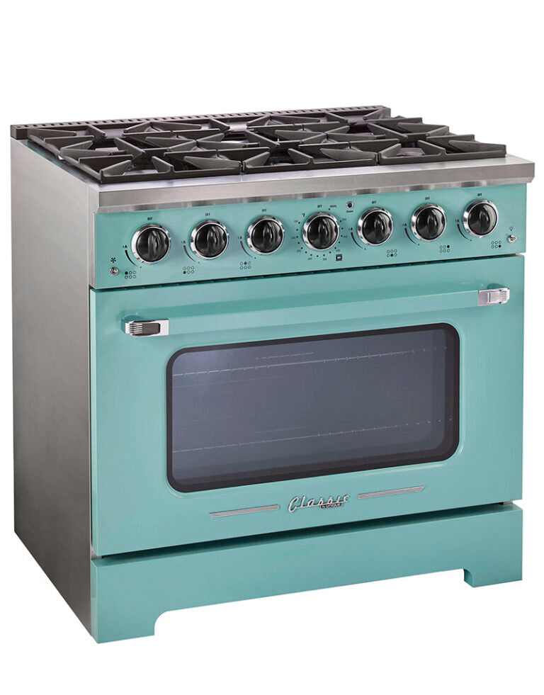 Unique 36' Classic Retro Ocean Mist Turquoise Range with FR Triple Crown Burner
