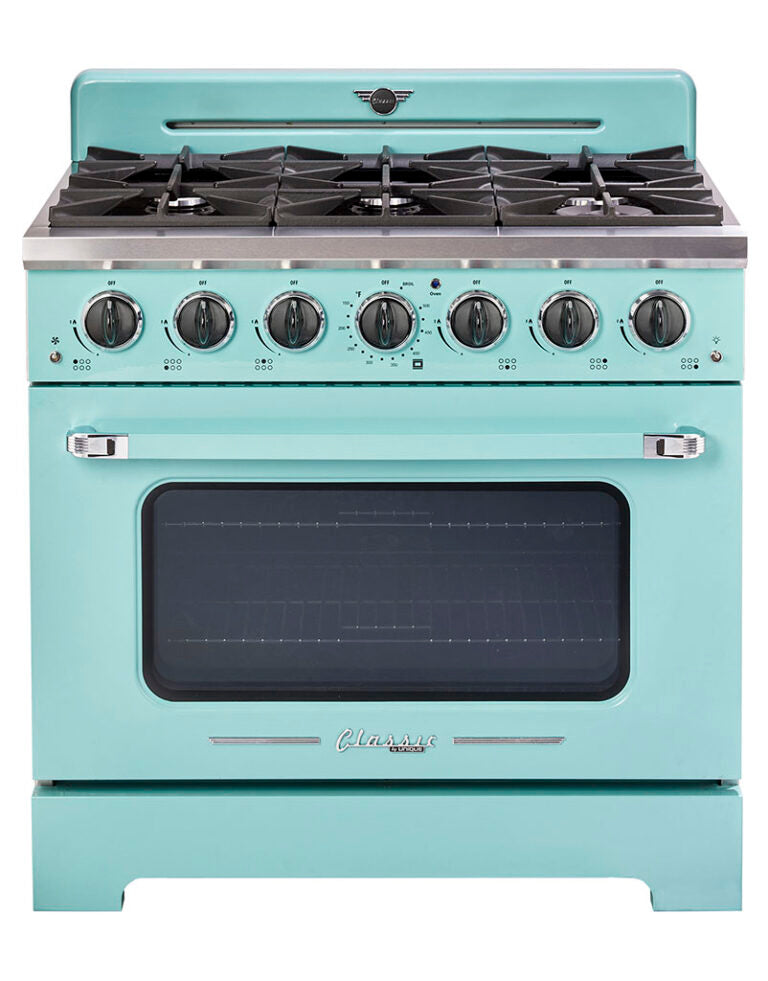 Unique 36' Classic Retro Ocean Mist Turquoise Range with FR Triple Crown Burner