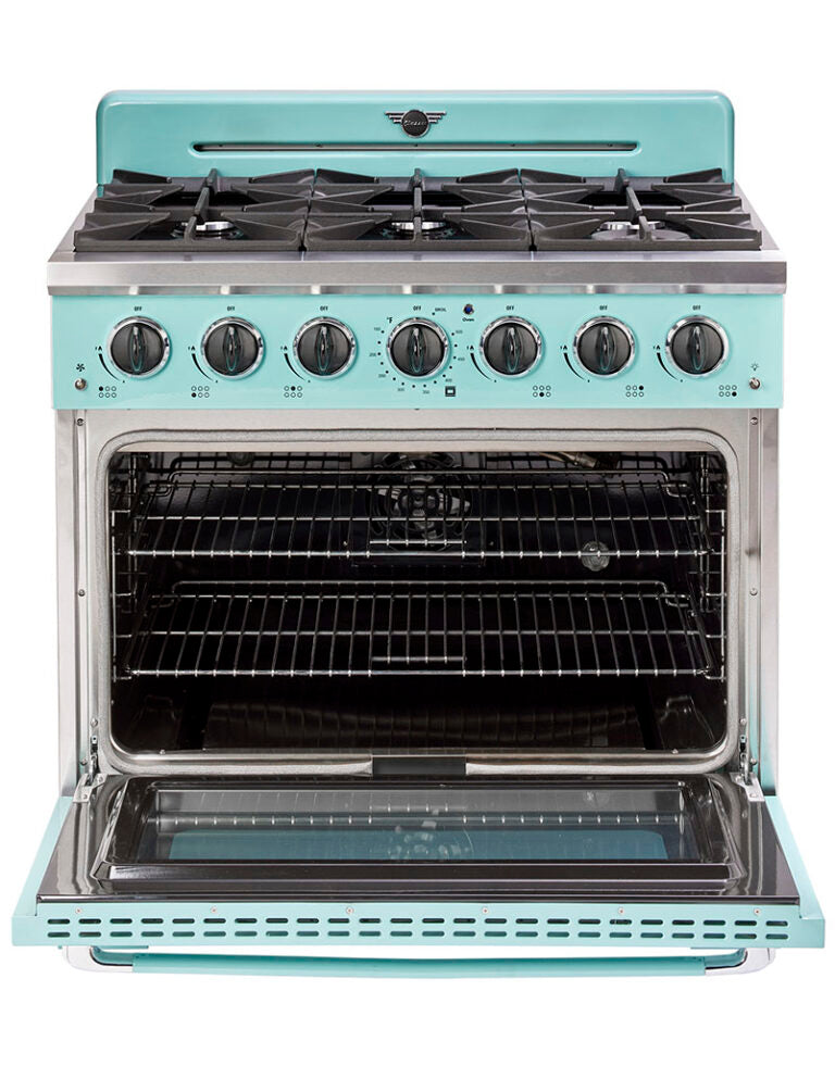 Unique 36' Classic Retro Ocean Mist Turquoise Range with FR Triple Crown Burner
