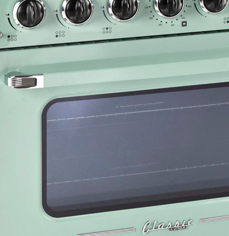Unique 36' Classic Retro Summer Mint Green Range with FR Triple Crown Burner