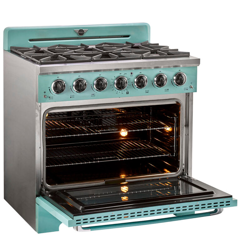 Unique 36' Classic Retro Ocean Mist Turquoise Range with FR Triple Crown Burner