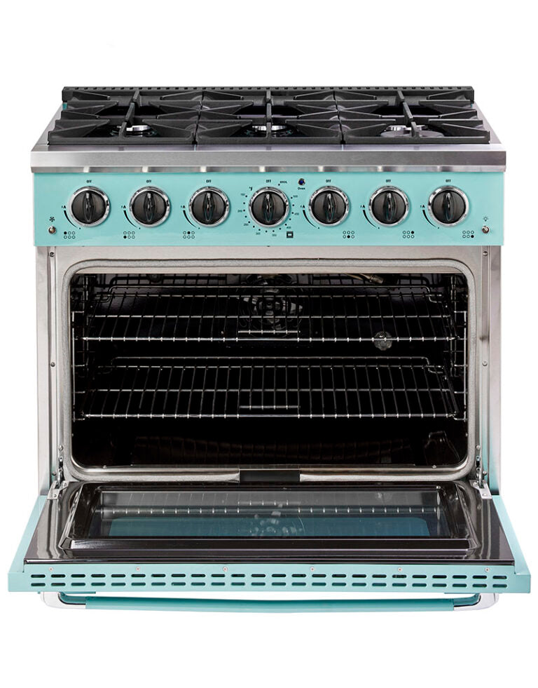 Unique 36' Classic Retro Ocean Mist Turquoise Range with FR Triple Crown Burner