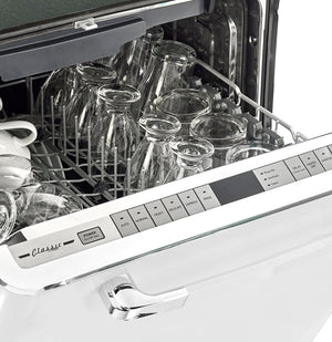 Classic Retro 24-inch Top Control Dishwasher with Stainless Steel Tub, 45 dBa in Marshmallow White