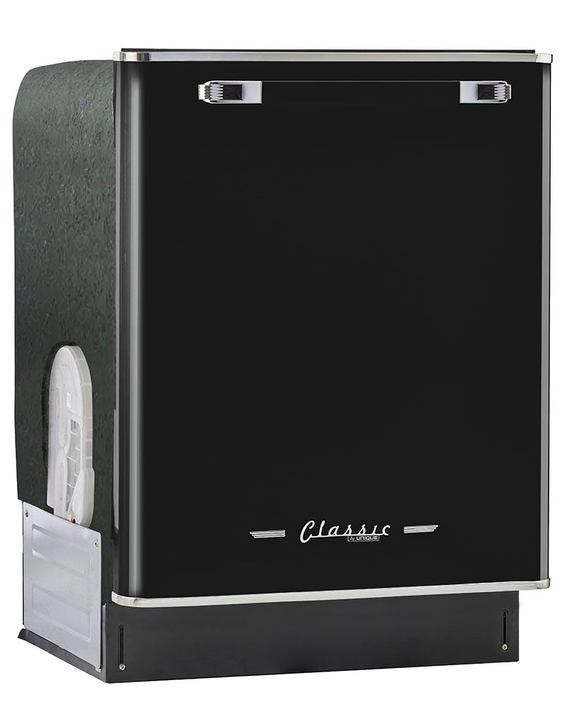 Unique Classic Retro Dishwasher Midnight Black