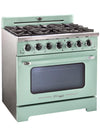Unique 36' Classic Retro Summer Mint Green Range with FR Triple Crown Burner