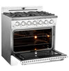 Unique 36' Classic Retro Marshmallow White Range with FR Triple Crown Burner
