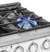 Unique 36' Classic Retro Marshmallow White Range with FR Triple Crown Burner
