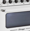 Unique 36' Classic Retro Marshmallow White Range with FR Triple Crown Burner