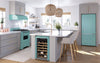 Classic Retro 30 in 17.7 cu. ft. Frost Free Retro Bottom Freezer Refrigerator in Ocean Mist Turquoise, ENERGY STAR