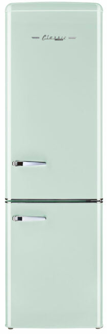 Off-Grid Classic Retro 21.6-inch 10 cu. ft. 275L Solar DC Bottom Freezer Refrigerator in Summer Mint Green - ENERGY STAR®