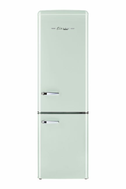 Classic Retro 21.6 in. 8.7 cu. ft. Retro Bottom Freezer Refrigerator in Summer Mint Green, ENERGY STAR