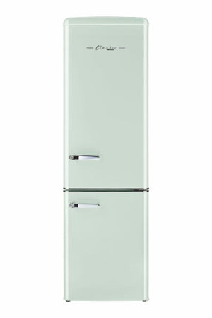 Classic Retro 21.6 in. 8.7 cu. ft. Retro Bottom Freezer Refrigerator in Summer Mint Green, ENERGY STAR