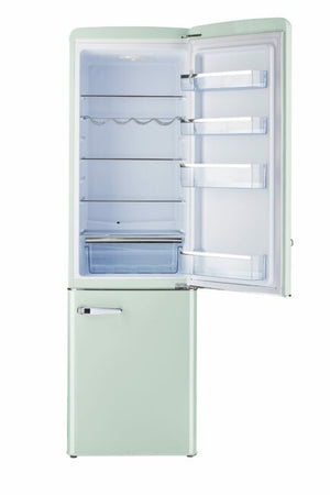 Classic Retro 21.6 in. 8.7 cu. ft. Retro Bottom Freezer Refrigerator in Summer Mint Green, ENERGY STAR