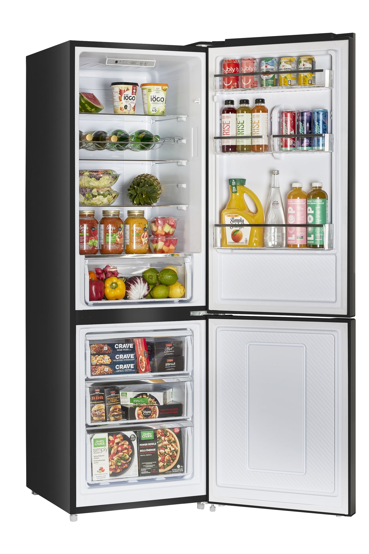 Off-Grid 24-inch 11.7 cu. ft. 325L Solar DC Bottom Freezer Refrigerator in Black