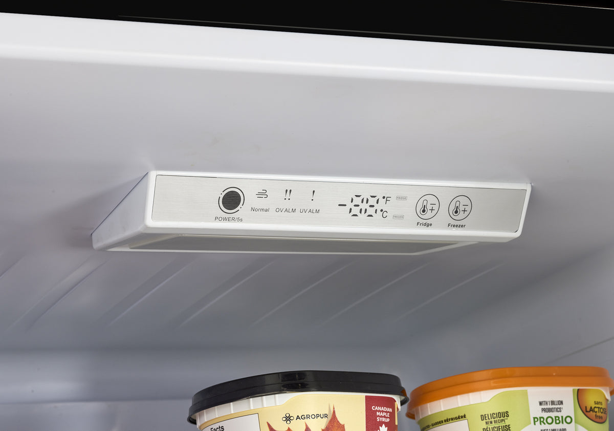 Off-Grid 24-inch 11.7 cu. ft. 325L Solar DC Bottom Freezer Refrigerator in Black
