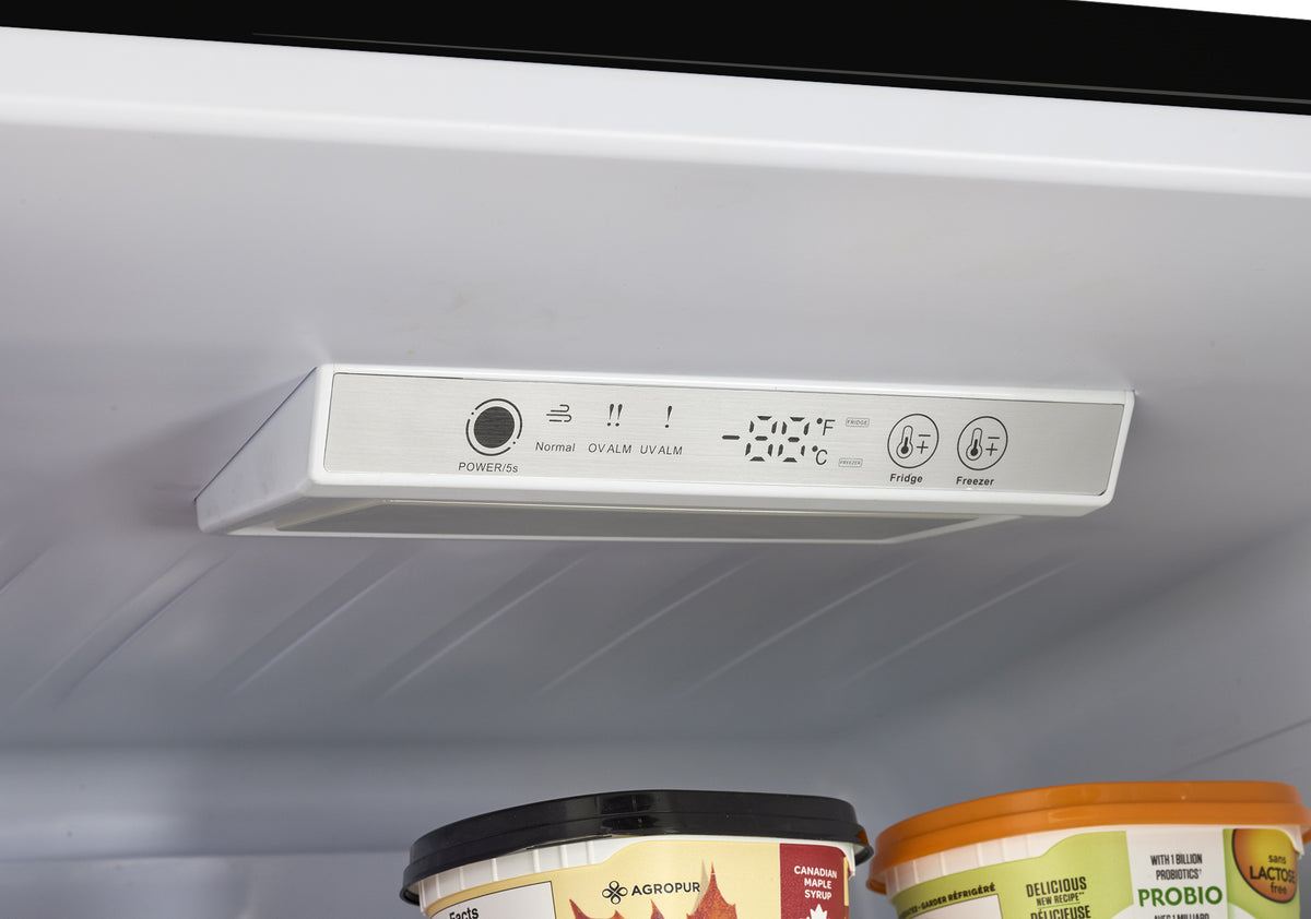 Off-Grid 24-inch 11.7 cu. ft. 325L Solar DC Bottom Freezer Refrigerator in Black