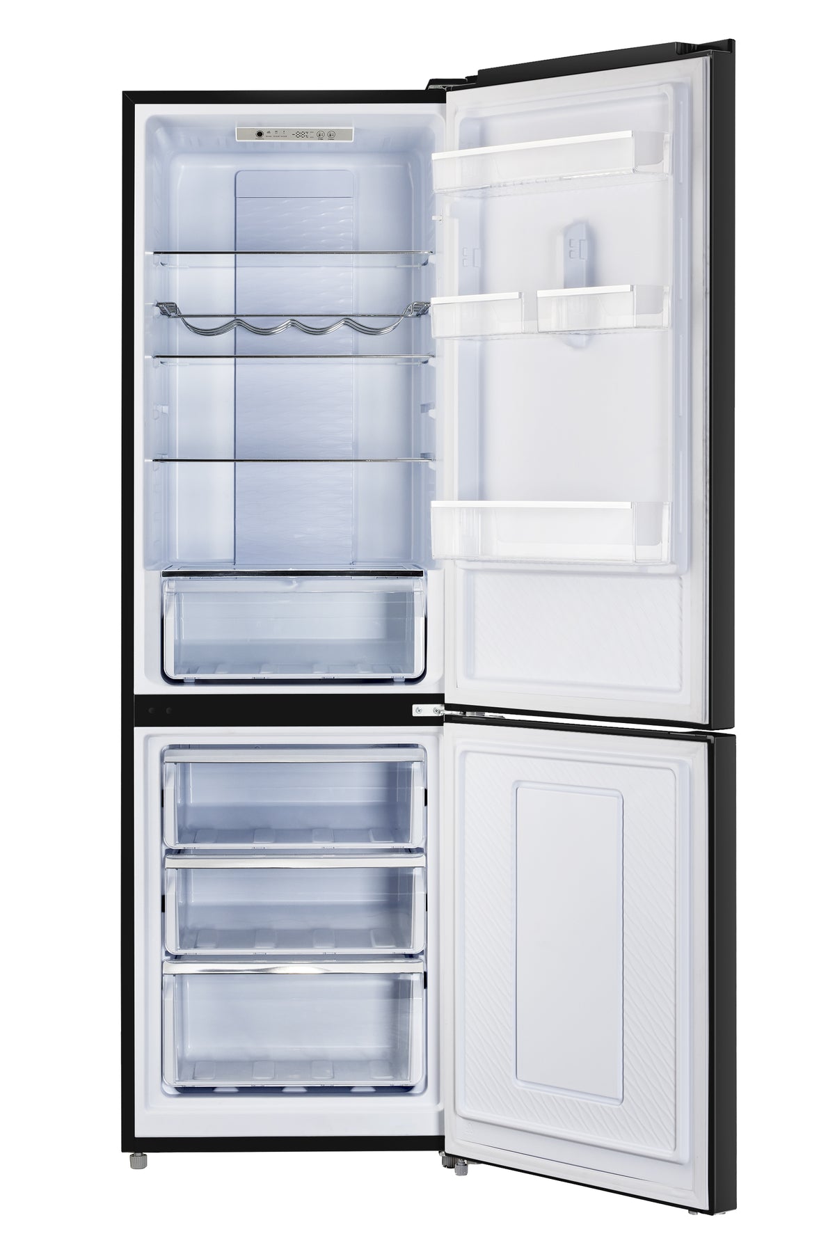 Off-Grid 24-inch 11.7 cu. ft. 325L Solar DC Bottom Freezer Refrigerator in Black