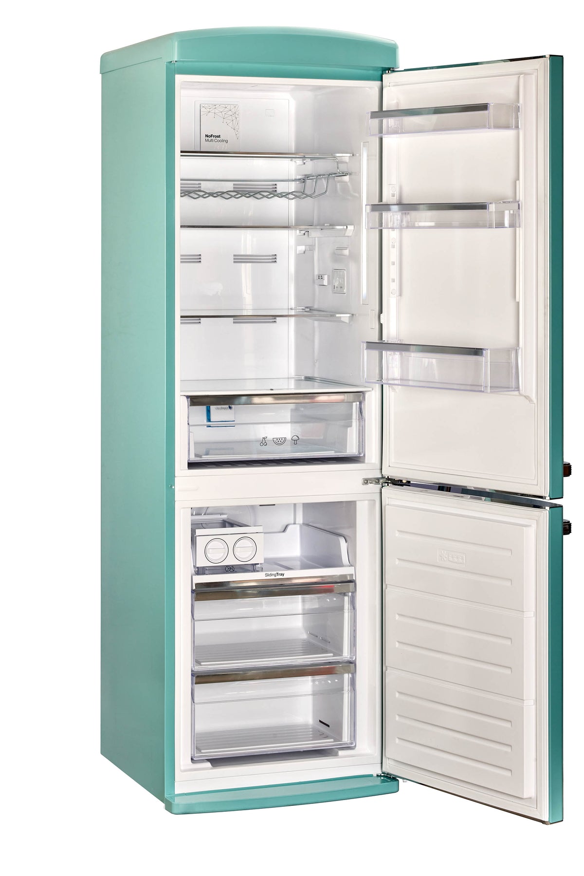 Classic Retro 12 cu.ft. Bottom Freezer Refrigerator in Ocean Mist Turquoise