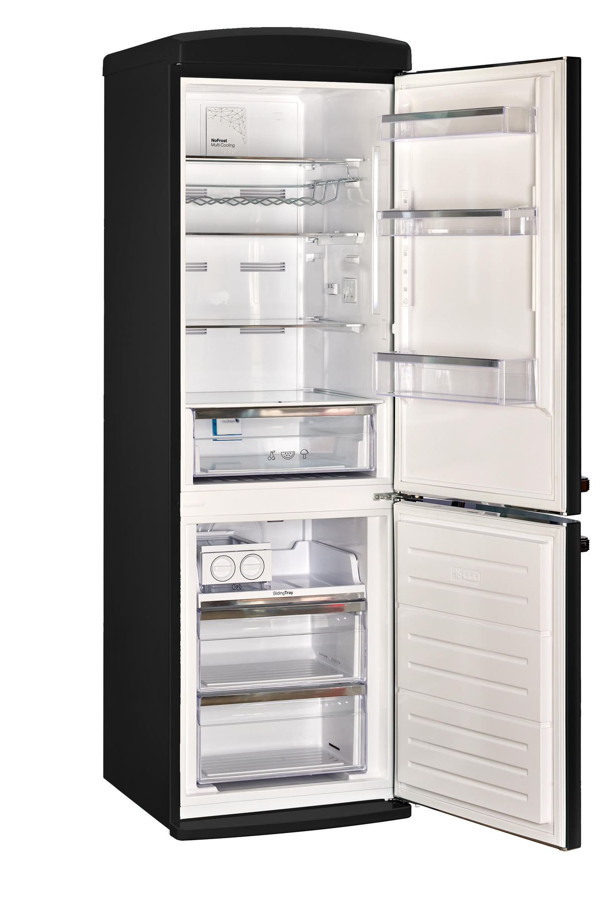 Classic Retro 12 cu. ft. Bottom Freezer Refrigerator in Matte Black