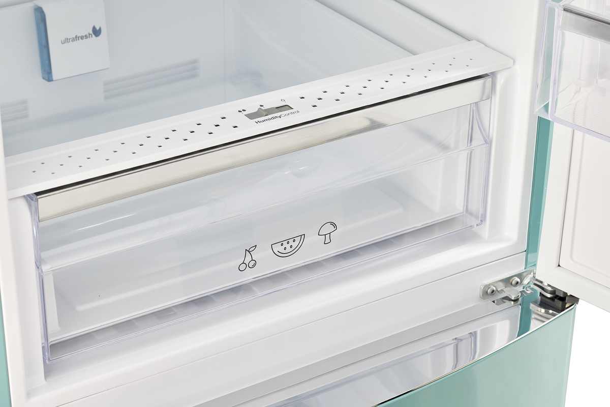 Classic Retro 12 cu.ft. Bottom Freezer Refrigerator in Ocean Mist Turquoise