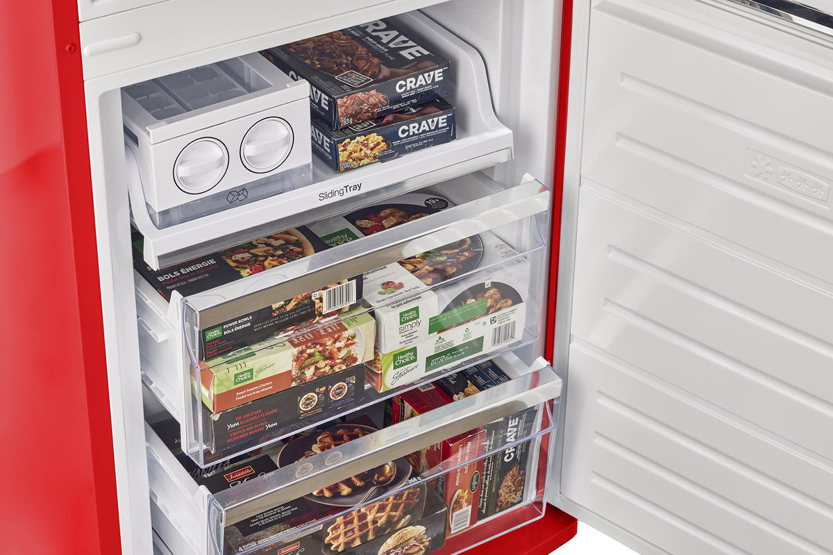 Classic Retro 12 cu. ft. Bottom Freezer Refrigerator in Candy Apple Red