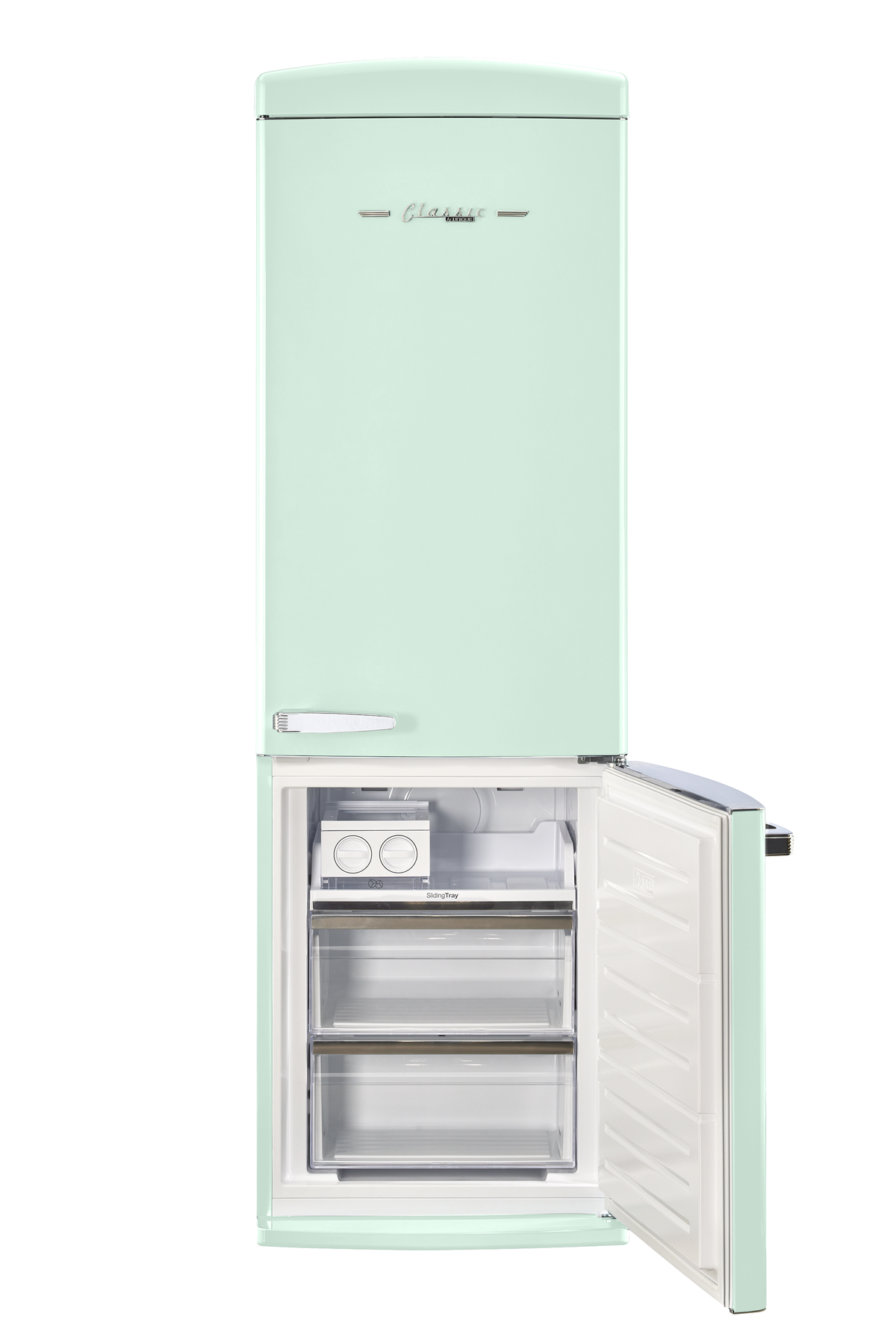 Classic Retro 12 cu. ft.  Bottom Freezer Refrigerator in Summer Mint Green