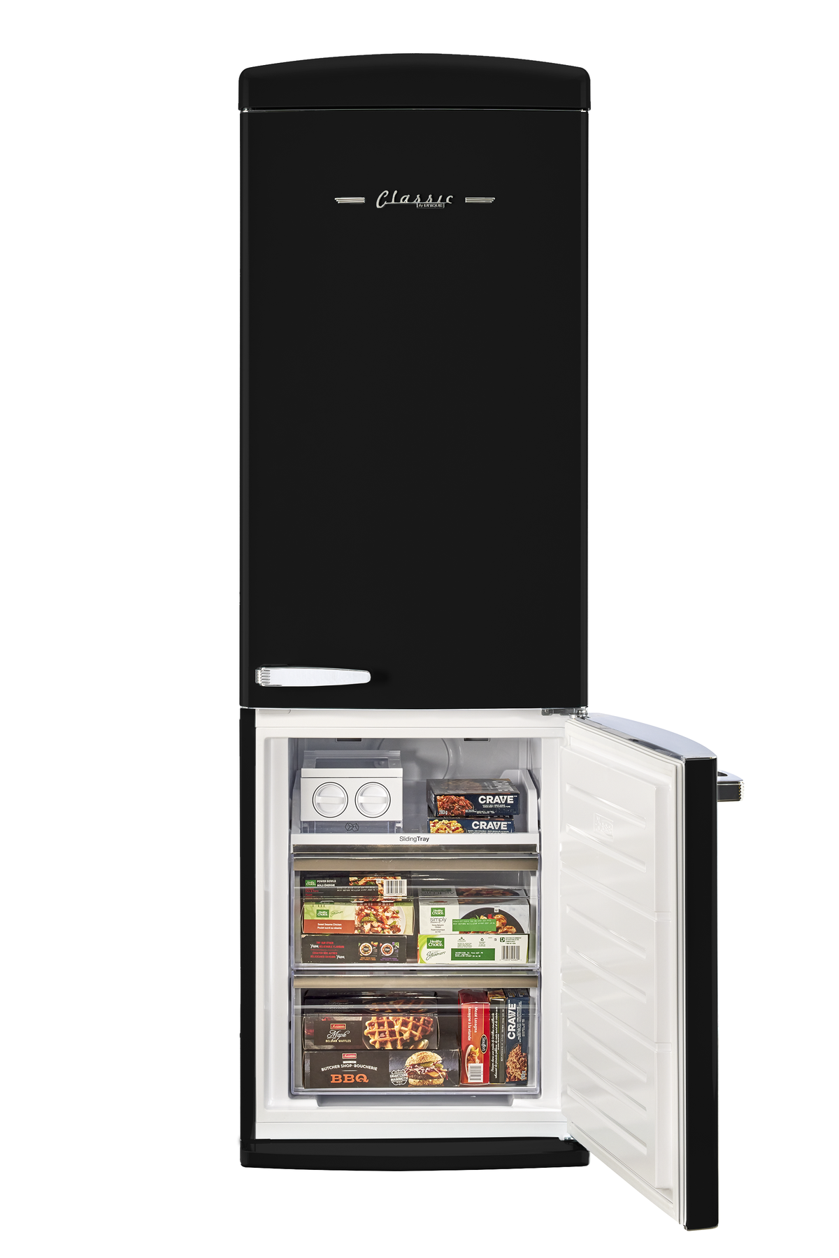Classic Retro 12 cu. ft. Bottom Freezer Refrigerator in Matte Black