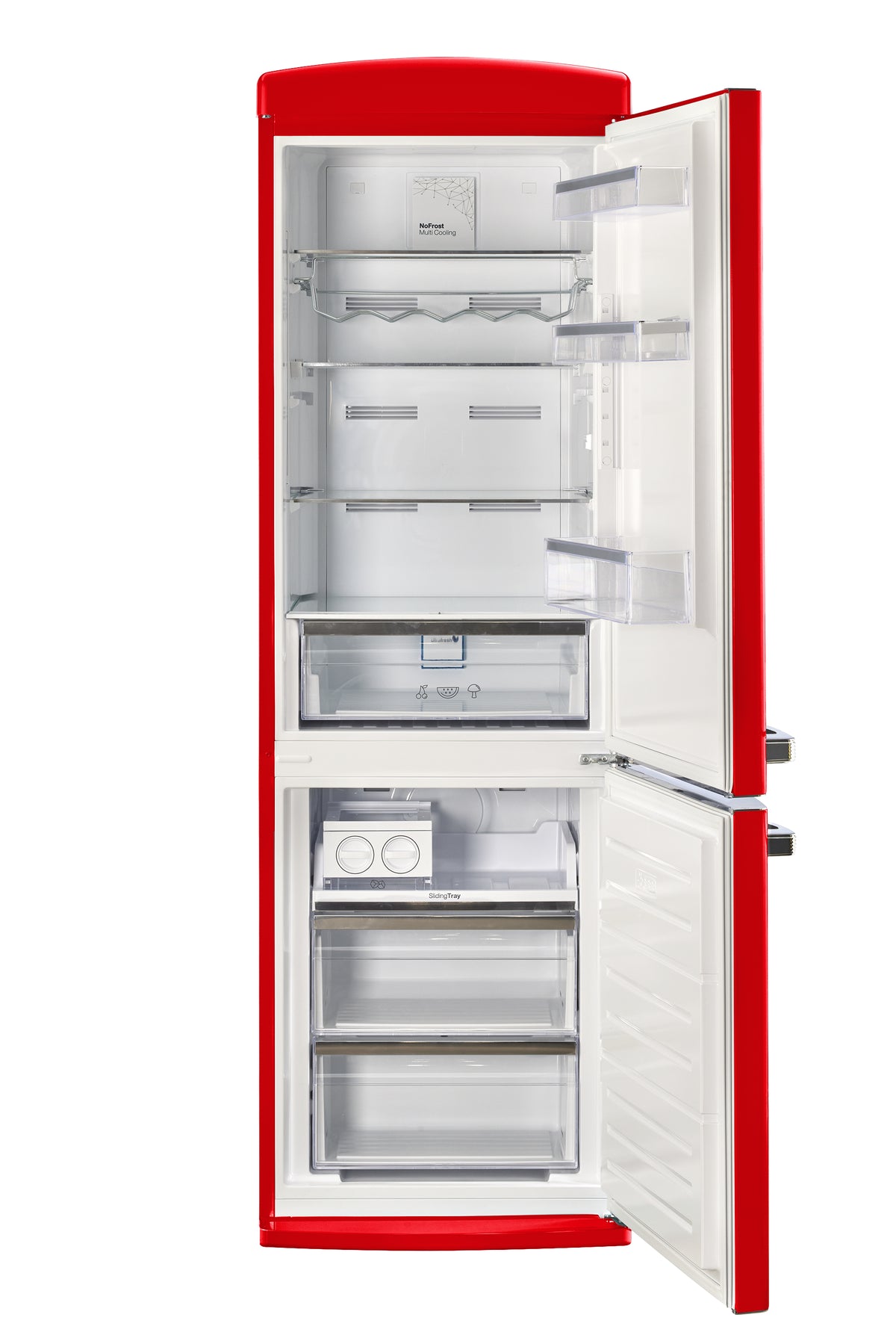 Classic Retro 12 cu. ft. Bottom Freezer Refrigerator in Candy Apple Red