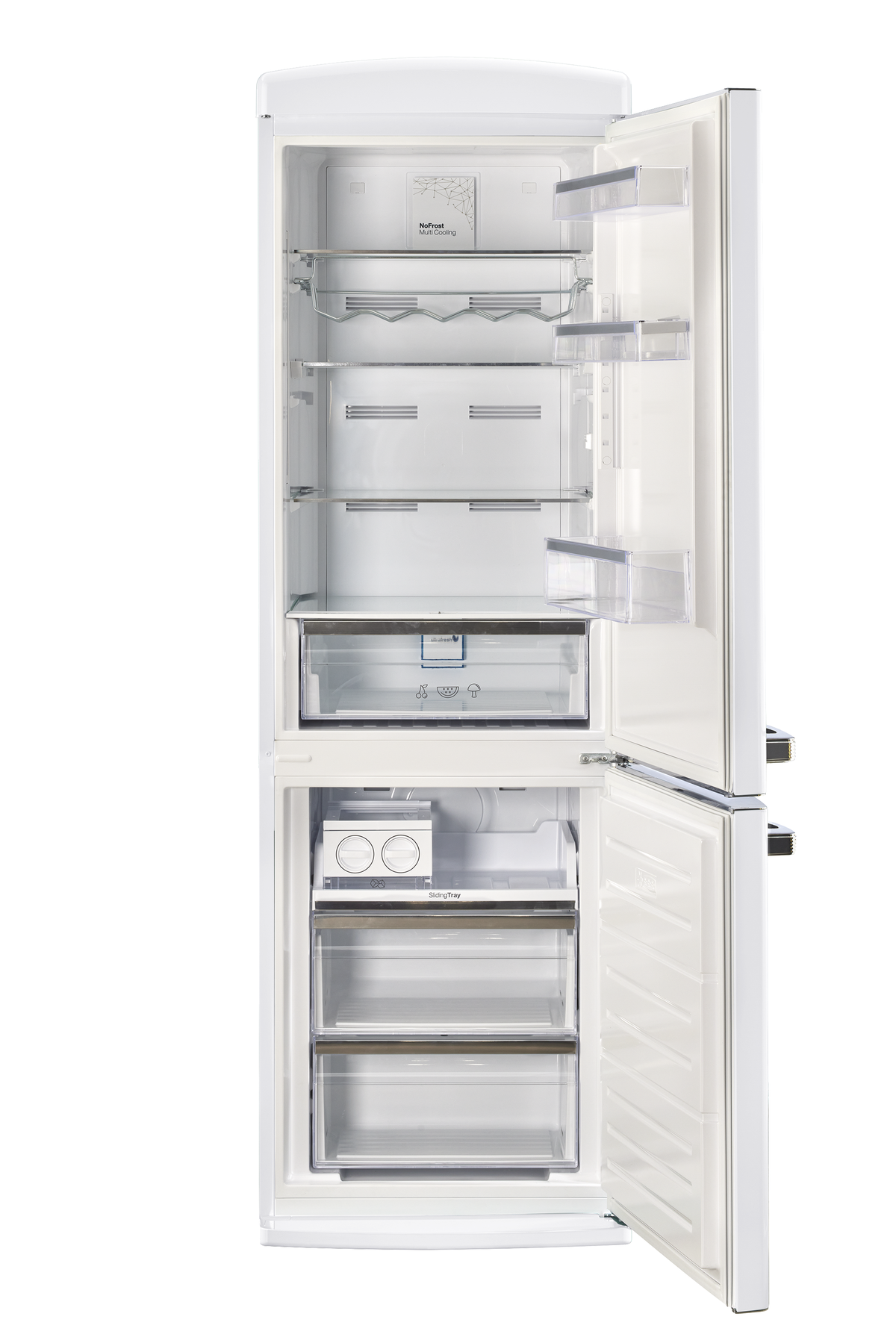 Classic Retro 12 cu.ft. Bottom Freezer Refrigerator in Marshmallow White