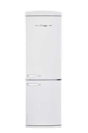 Classic Retro 23.8 in 11.7 cu. ft. Frost Free Retro Bottom Freezer Refrigerator in white marshmallow, ENERGY STAR