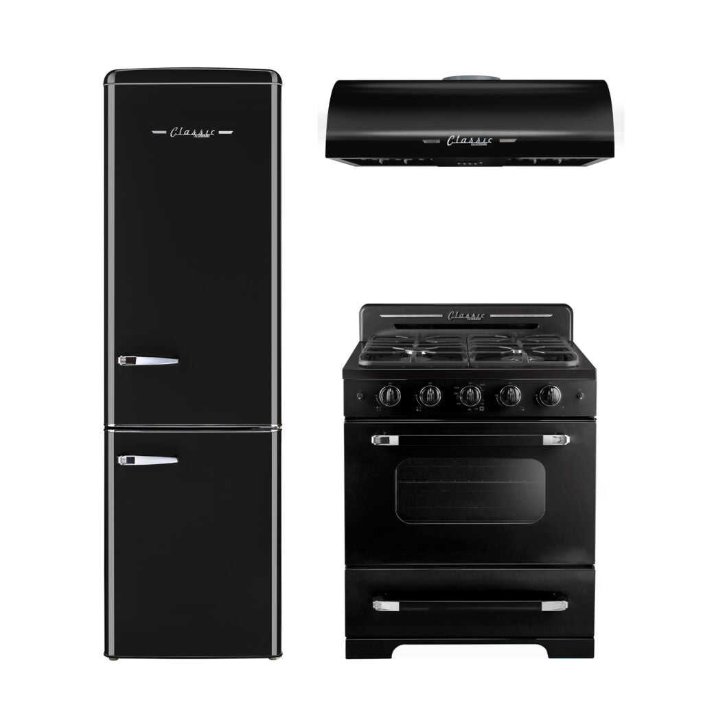 Unique 30' Classic Retro Midnight Black Range Hood