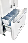 Classic Retro 36-inch 21.4 cu. ft. Frost Free French Door Counter Depth Refrigerator with Built-In Ice Maker in Marshmallow White - ENERGY STAR®