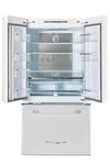 Classic Retro 36-inch 21.4 cu. ft. Frost Free French Door Counter Depth Refrigerator with Built-In Ice Maker in Marshmallow White - ENERGY STAR®