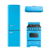 Classic Retro 24-inch 500 CFM Ducted Under Cabinet Range Hood with LED Lighting in Robin Egg Blue