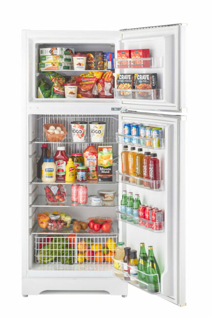 Unique 14 cu/ft Classic Retro Marshmallow White Propane Refrigerator Standard Model
