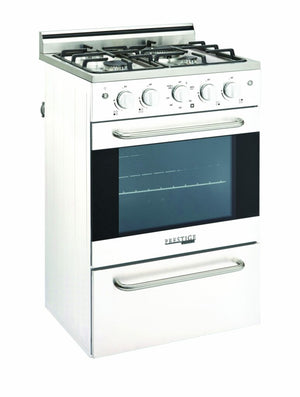 Unique Prestige 20 inches White Convection Gas Range, Electronic Ignition