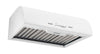 Classic Retro 24-inch 500 CFM Ducted Under Cabinet Range Hood with LED Lighting in Marshmallow White