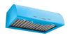 Classic Retro 24-inch 500 CFM Ducted Under Cabinet Range Hood with LED Lighting in Robin Egg Blue