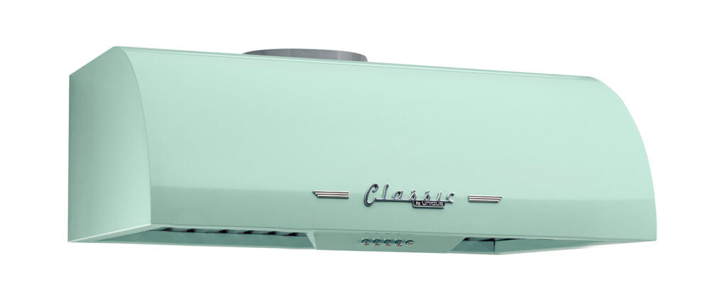 Classic Retro 24-inch 500 CFM Ducted Under Cabinet Range Hood with LED Lighting in Summer Mint Green