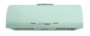 Classic Retro 24-inch 500 CFM Ducted Under Cabinet Range Hood with LED Lighting in Summer Mint Green