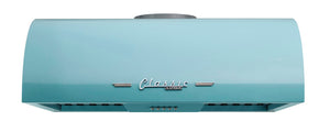 Classic Retro 24-inch 500 CFM Ducted Under Cabinet Range Hood with LED Lighting in Ocean Mist Turquoise