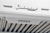 Classic Retro 24-inch 500 CFM Ducted Under Cabinet Range Hood with LED Lighting in Marshmallow White