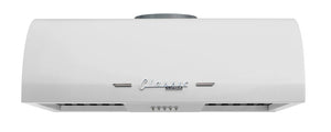 Classic Retro 24-inch 500 CFM Ducted Under Cabinet Range Hood with LED Lighting in Marshmallow White