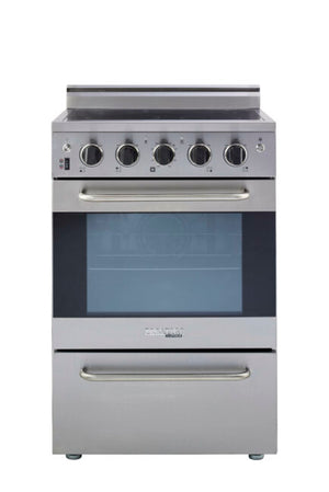 Prestige 24-inch 2.3 cu. ft. Electric Range with Convection Oven in Stainless Steel
