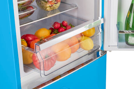 Classic Retro 21.6 in. 8.7 cu. ft. Retro Bottom Freezer Refrigerator in Robin Egg Blue, ENERGY STAR