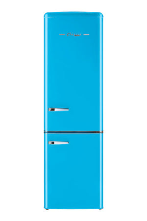 Classic Retro 21.6 in. 8.7 cu. ft. Retro Bottom Freezer Refrigerator in Robin Egg Blue, ENERGY STAR