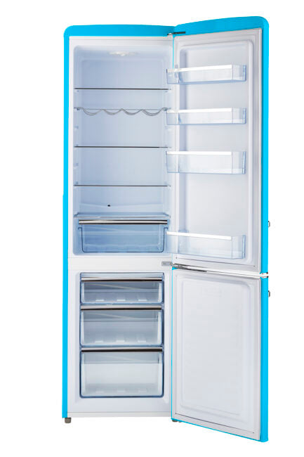 Classic Retro 21.6 in. 8.7 cu. ft. Retro Bottom Freezer Refrigerator in Robin Egg Blue, ENERGY STAR