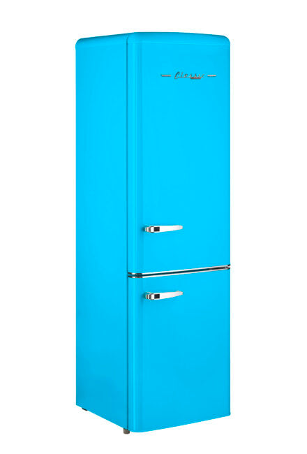Classic Retro 21.6 in. 8.7 cu. ft. Retro Bottom Freezer Refrigerator in Robin Egg Blue, ENERGY STAR